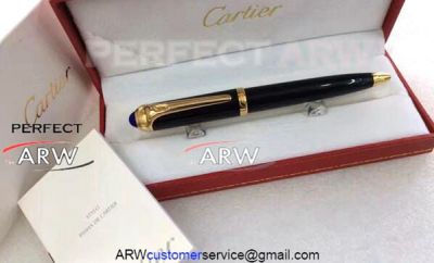 Perfect Replica Roadster de Cartier Pens - Black Resin & Gold Trim